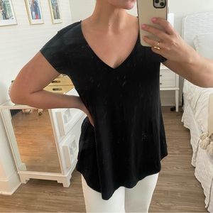 Survival brand black v-neck tee